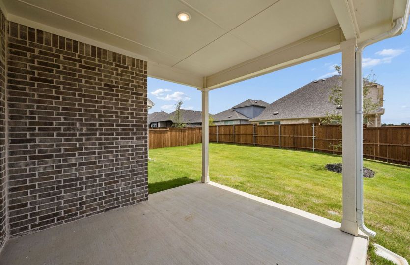 Built-in covered back patio