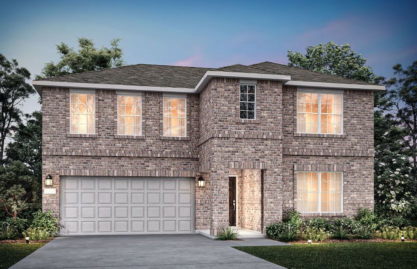 The La Salle, a 2-story new construction home, shown with Home Exterior D