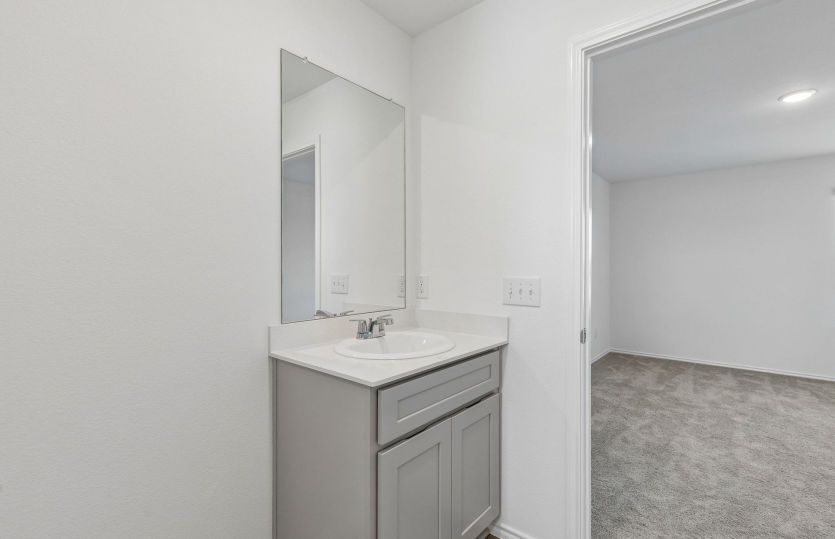 Owners bath with separate vanity