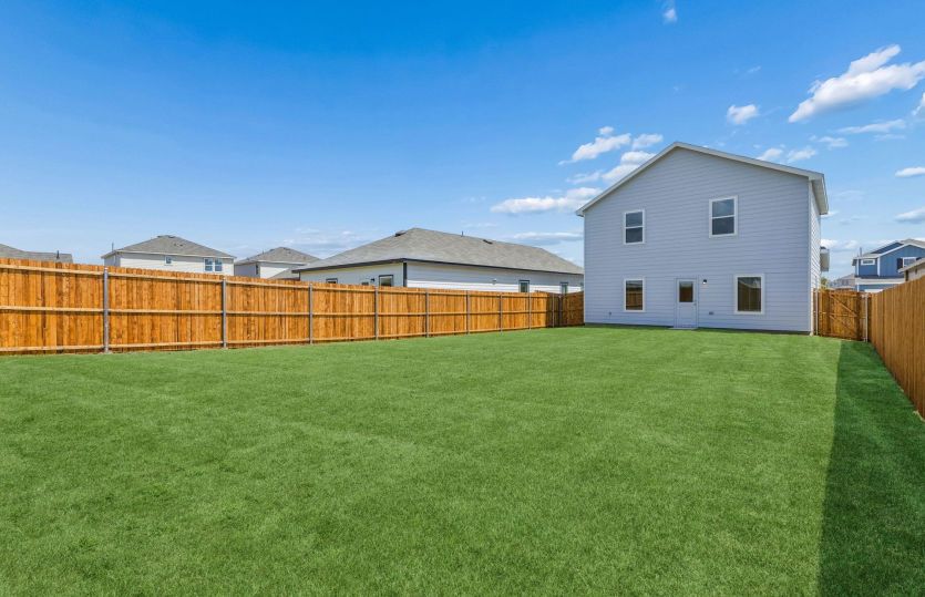 Large fenced-in backyard