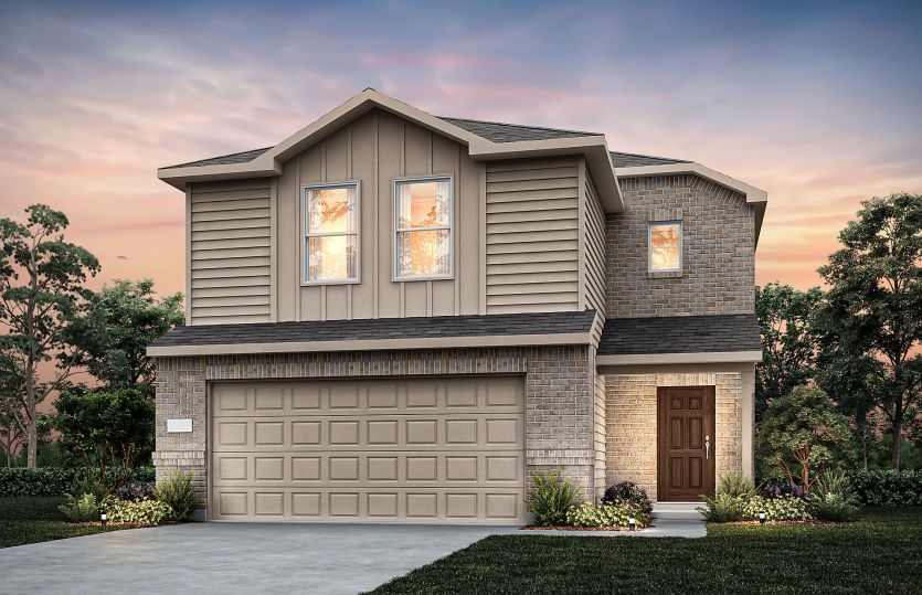 The Comal, a two-story home with 2-car garage, home exterior LS103