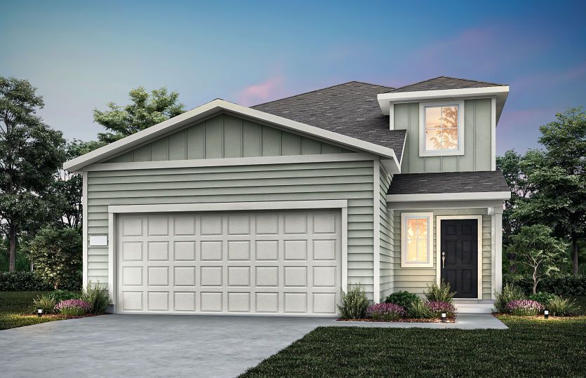 The Toyah, a two-story home with 2-car garage, home exterior HC101