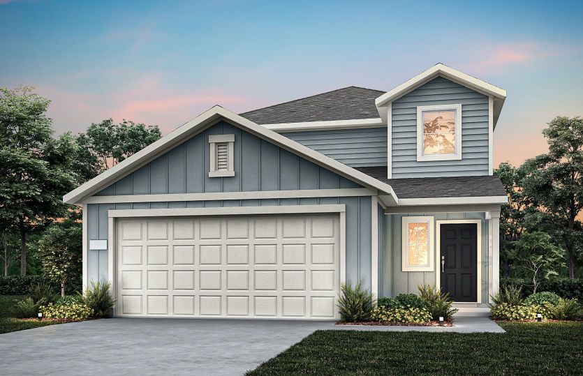 The Toyah, a two-story home with 2-car garage, home exterior HC102