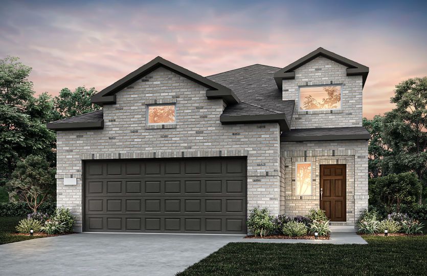 The Toyah, a two-story home with 2-car garage, home exterior TR101