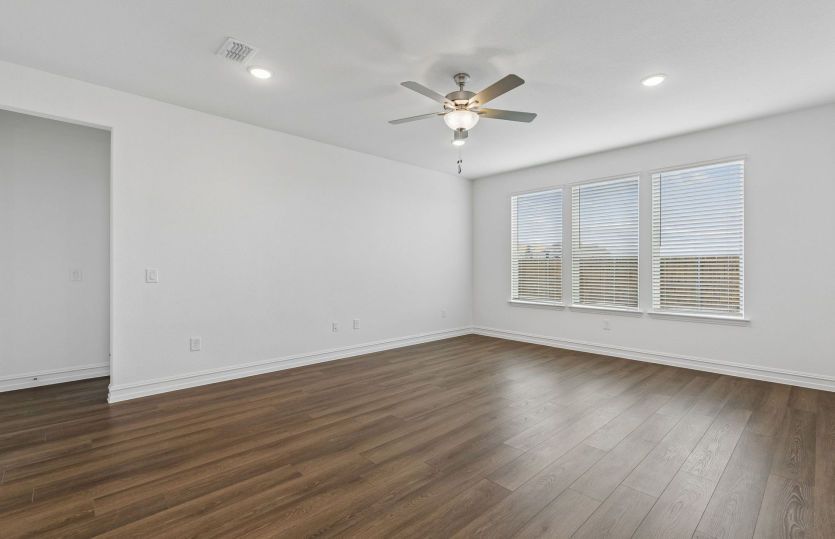 Gathering room with large windows