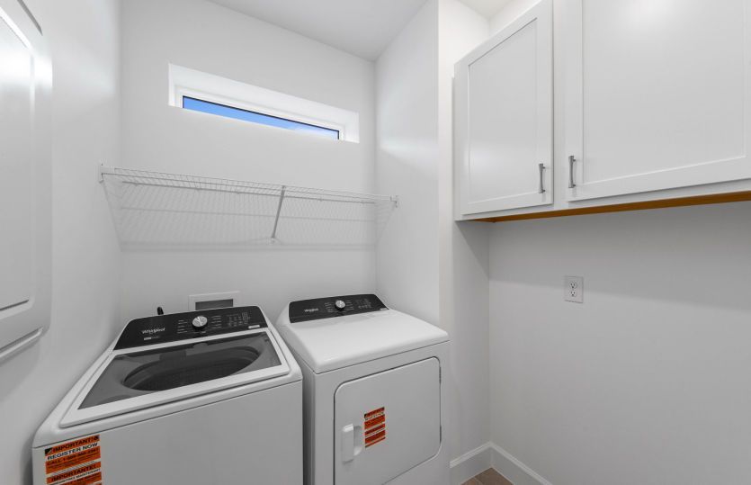 Laundry room with space for storage