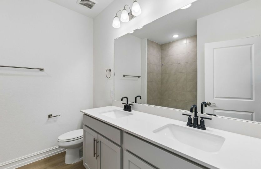 Secondary bath with double vanity