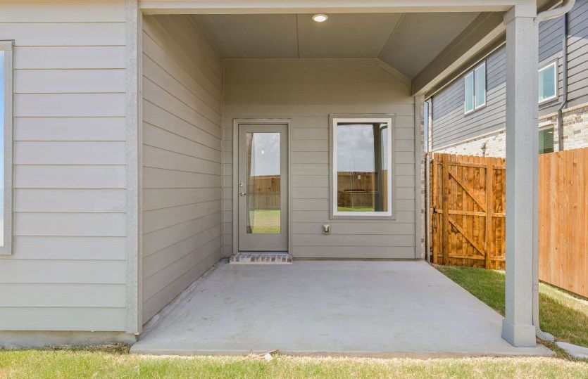 Built-in covered back patio