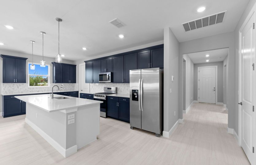 Kitchen with large center island