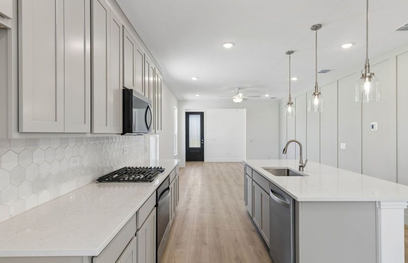 Abundant cabinet space in kitchen