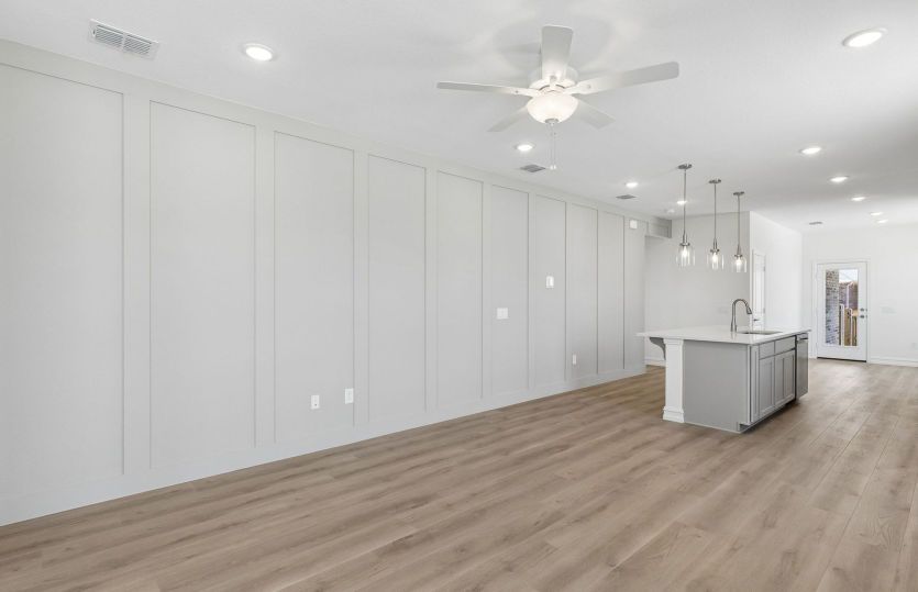 Open concept gathering room