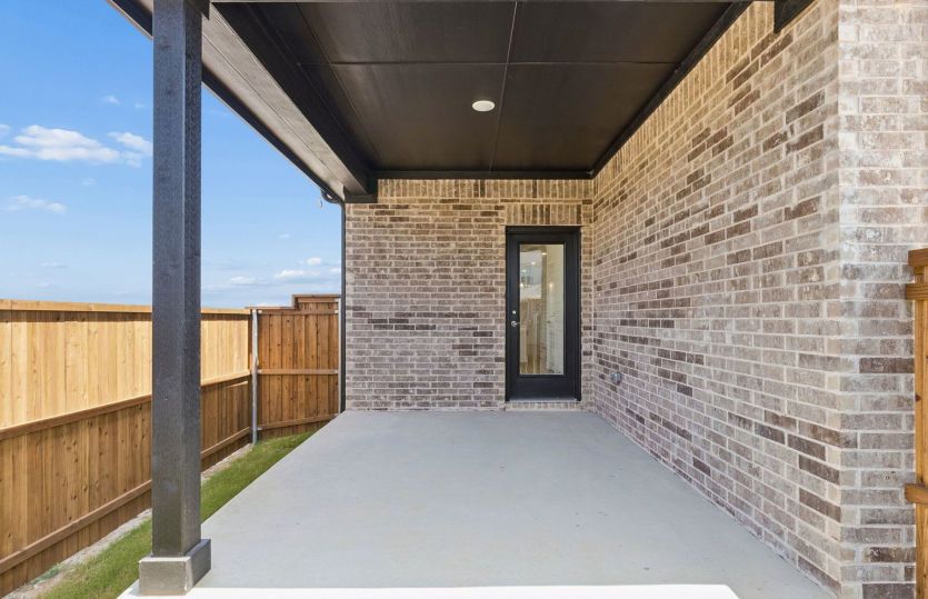 Built-in covered back patio