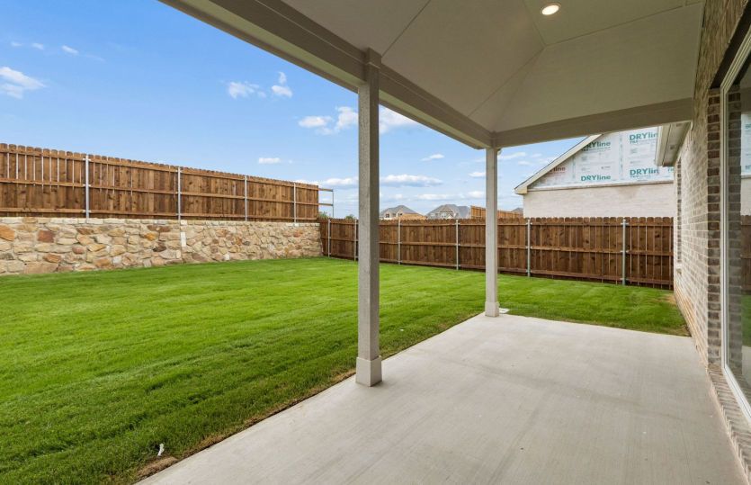 Built-in covered back patio