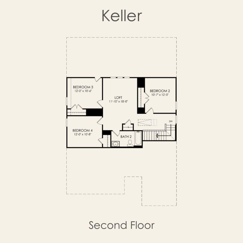 Second Floor 4 br / 2.5 ba