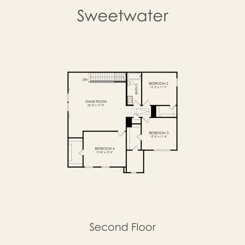 Second Floor 4 br / 2.5 ba