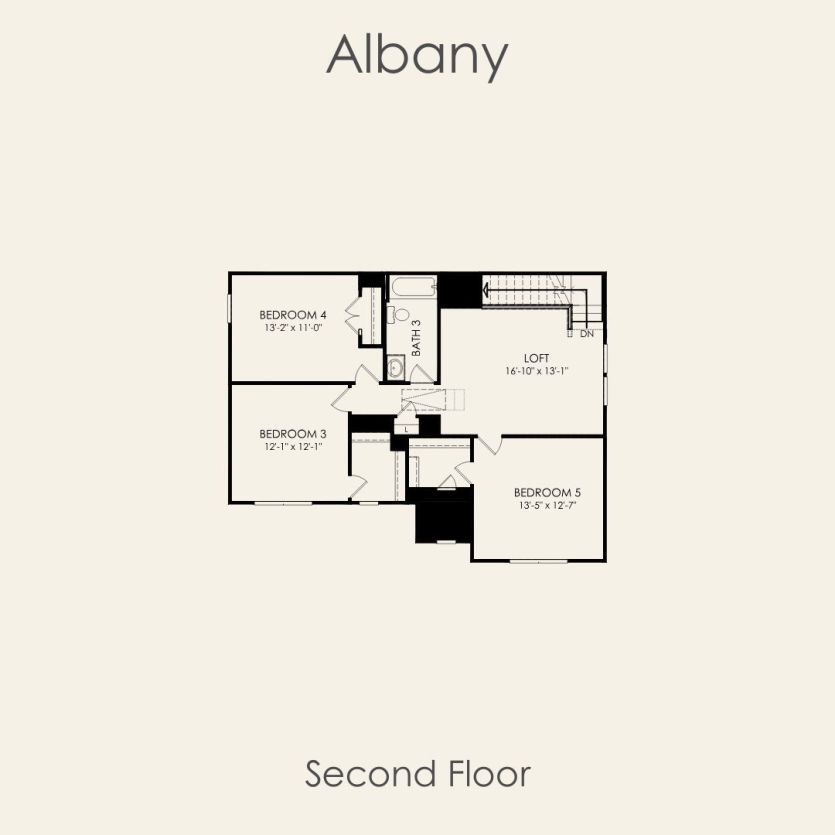 Second Floor 5 br / 3 ba