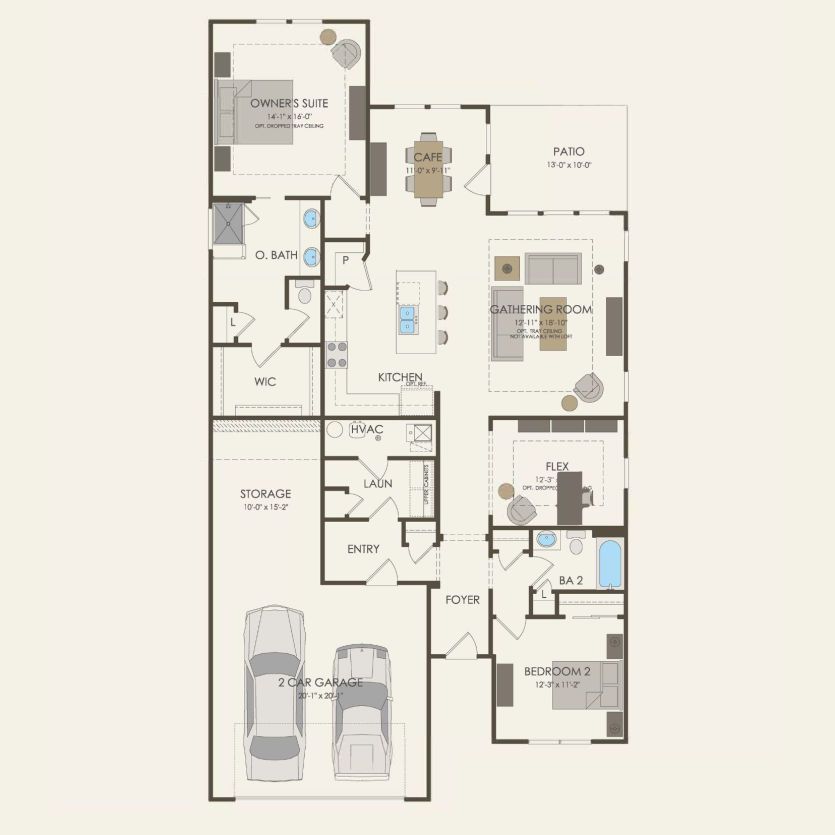 First Floor 2 br / 2 ba