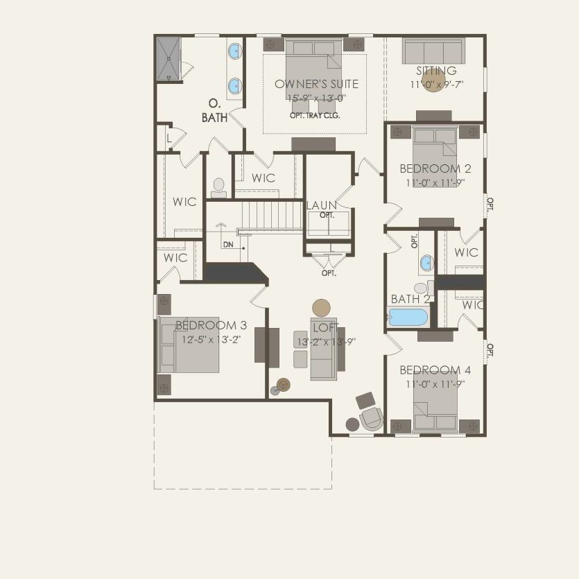 Second Floor 4 br / 2.5 ba