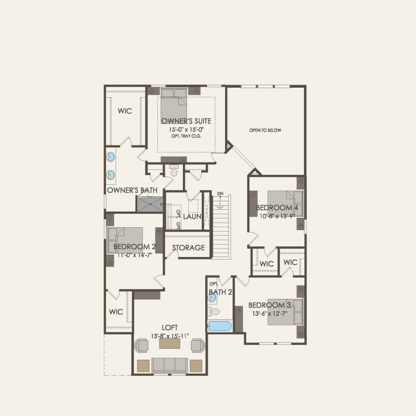 Second Floor 4 br / 2.5 ba