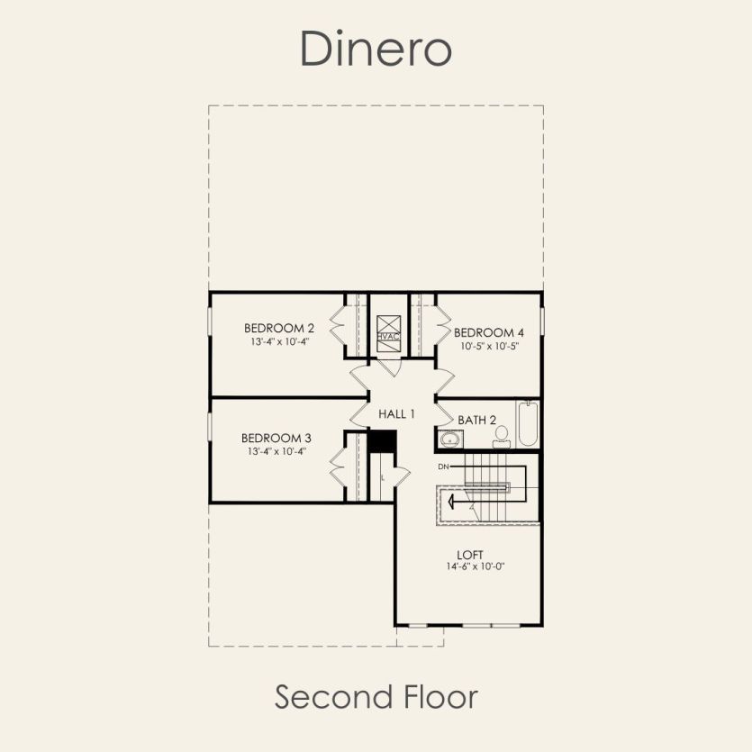 Second Floor 4 br / 2.5 ba