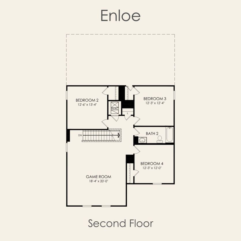 Second Floor 4 br / 2.5 ba