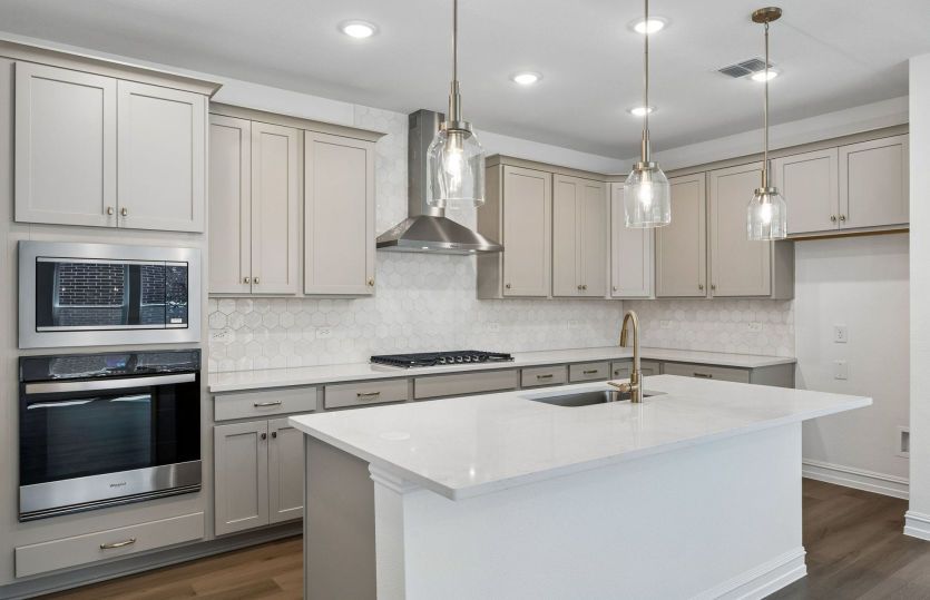 Abundant cabinet space in kitchen