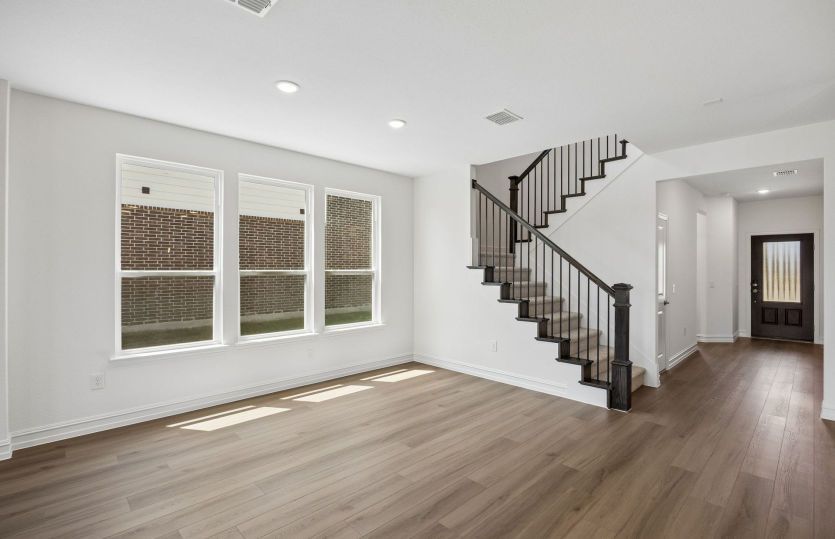 Dining area with large windows