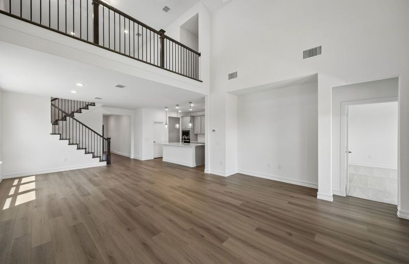 Two-story ceilings in gathering room