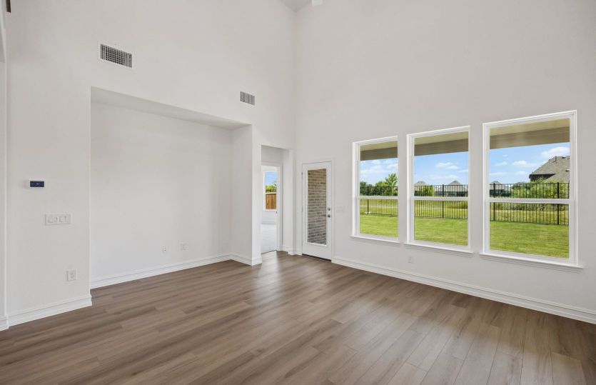 Large windows in gathering room