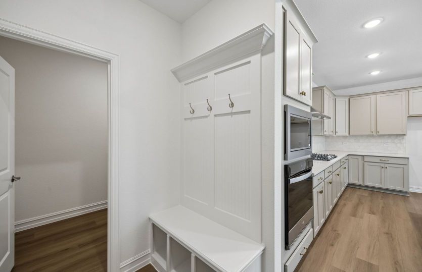 Mud bench off kitchen