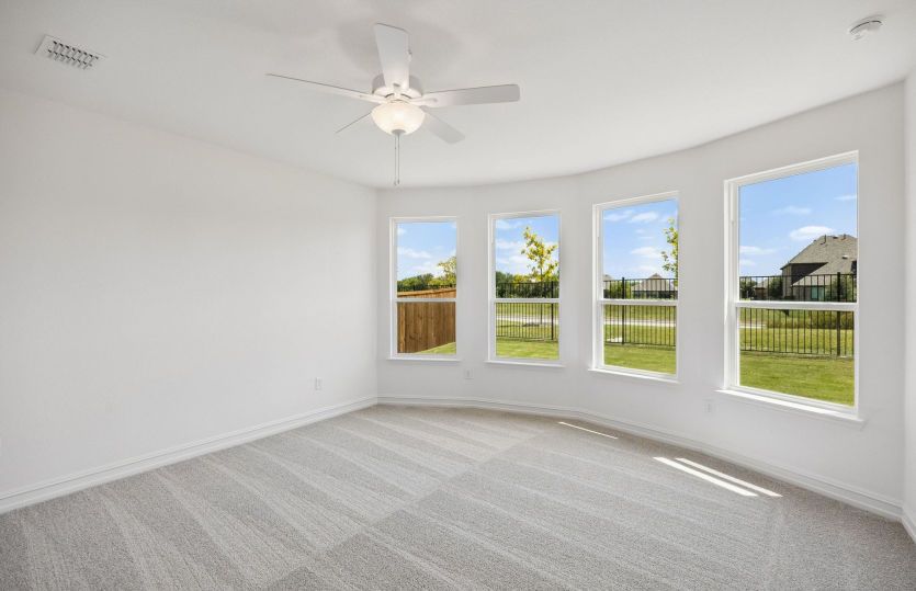 Bay window in owner's suite