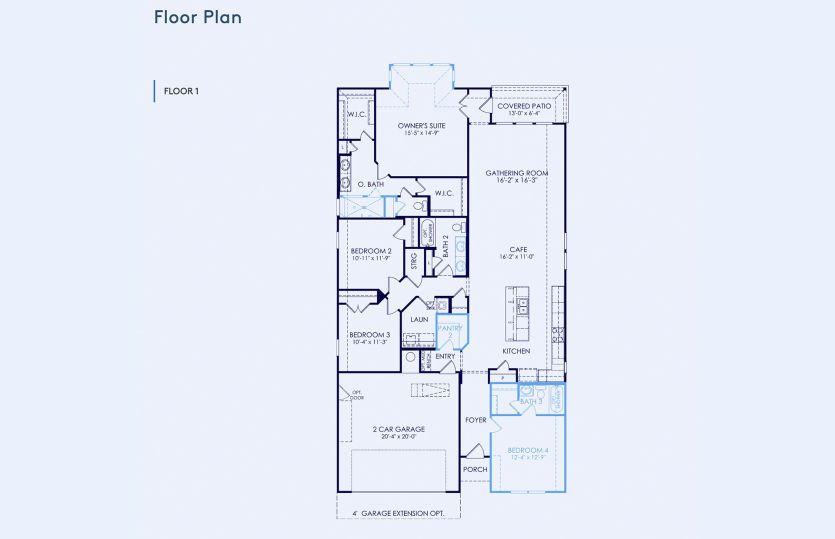 Denali Floor Plan, Quick Move-In Home, Floor 1