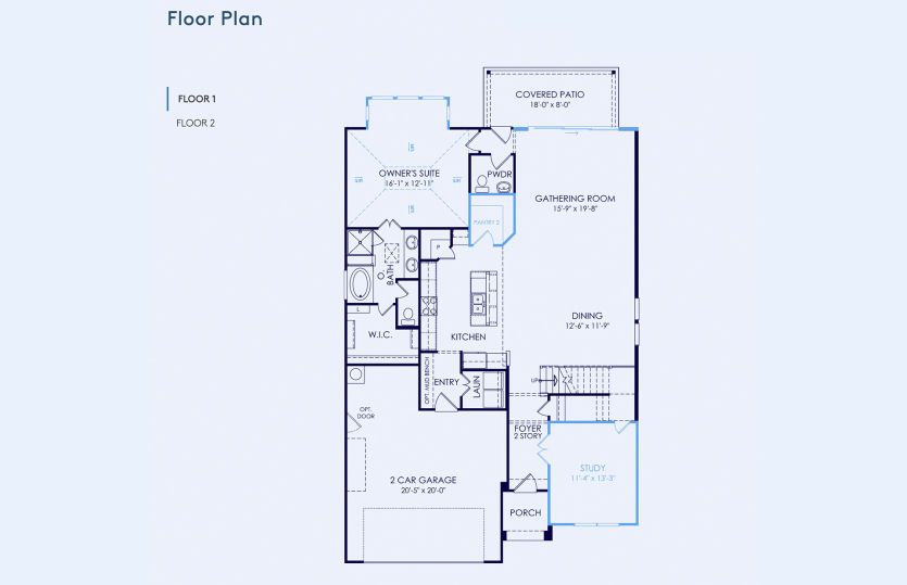 Rainier Floor Plan, Quick Move-In Home, Floor 1