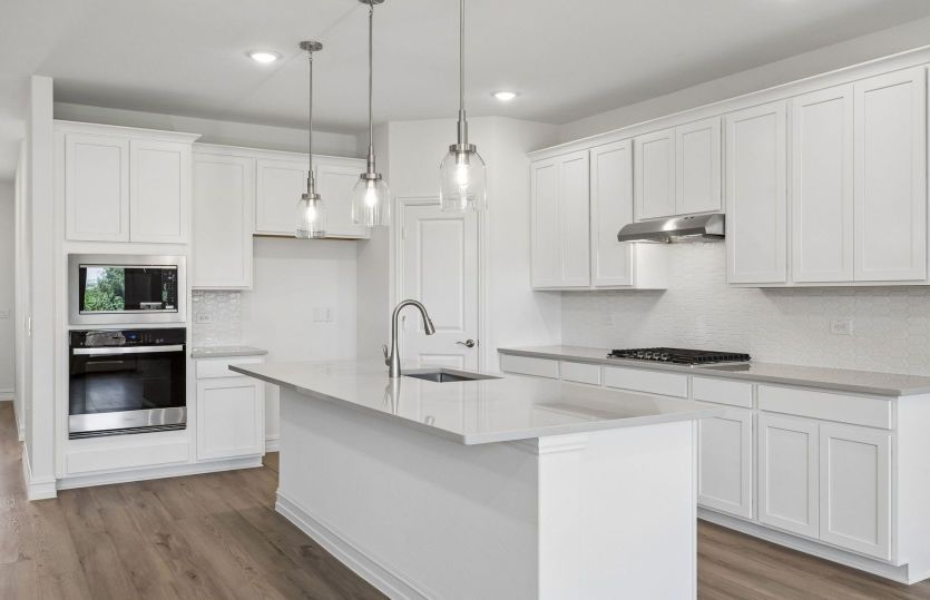 Abundant cabinet space in kitchen