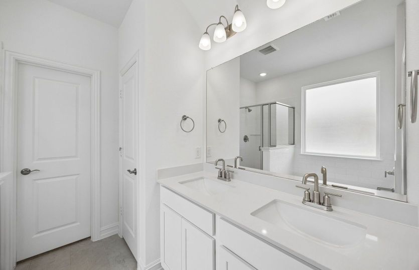 Primary bath with double vanity