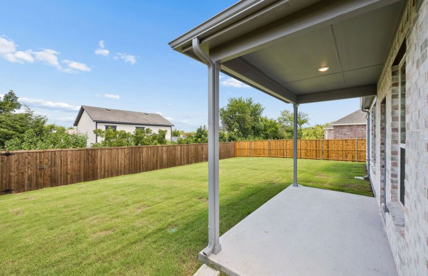 Built-in covered back patio