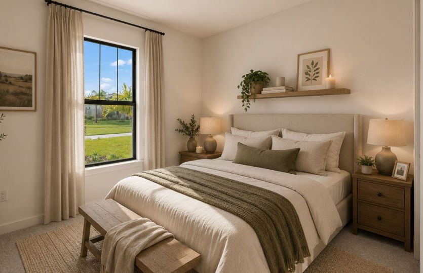Secondary bedroom | Virtually staged for illustrative purposes