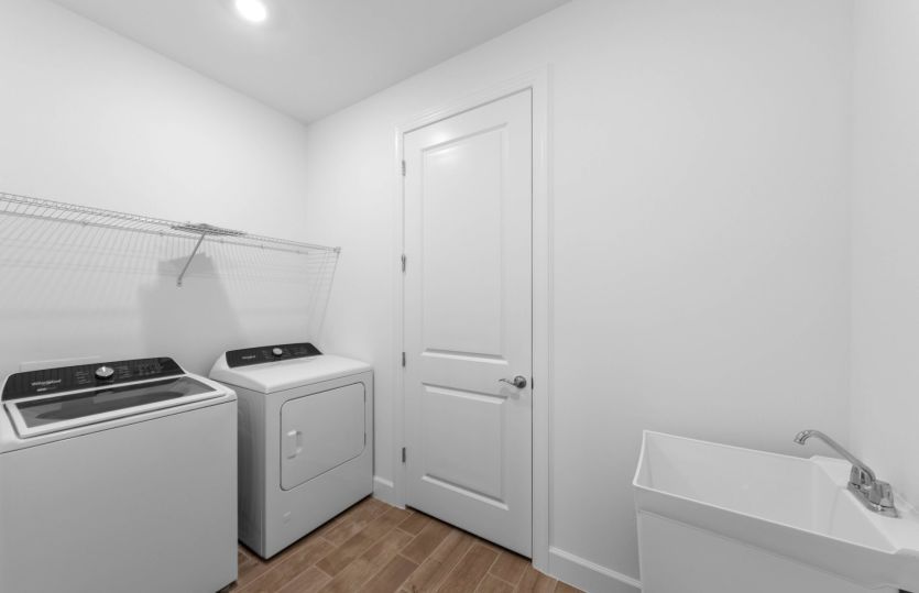 Laundry room with utility sink