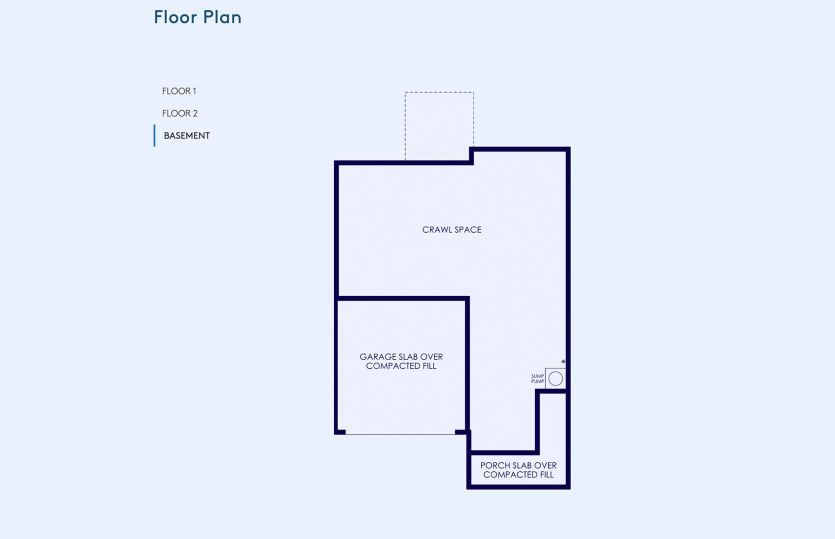Waterville Floor Plan, Quick Move-In Home, Basement