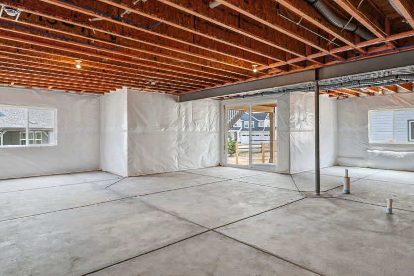 Unfinished Basement Perfect for Storage