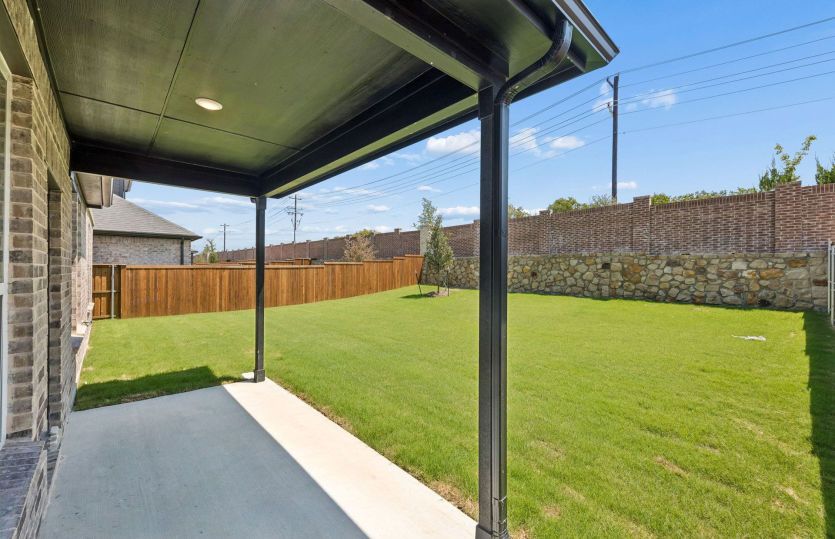 Built-in covered back patio