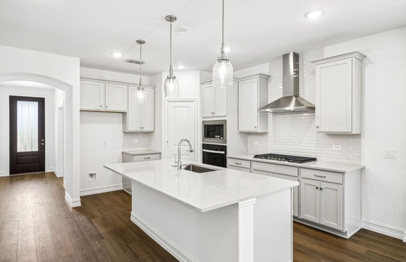 Abundant cabinet space in kitchen