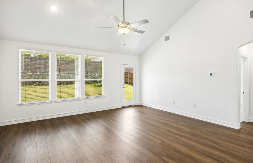 Gathering room with large windows