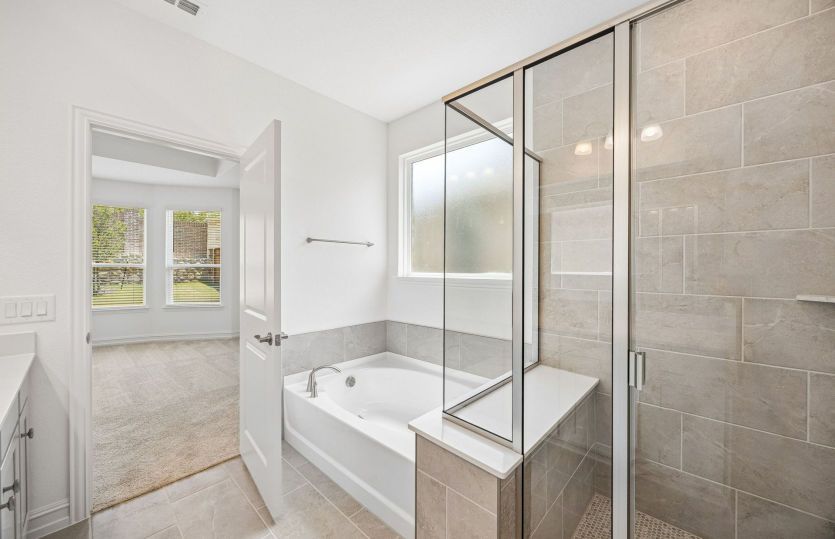 Separate tub and shower in primary bath
