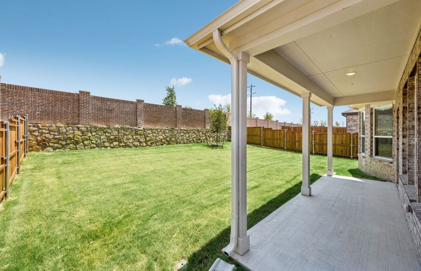 Built-in covered back patio