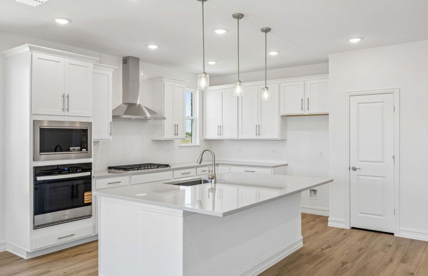 Abundant cabinet space in kitchen