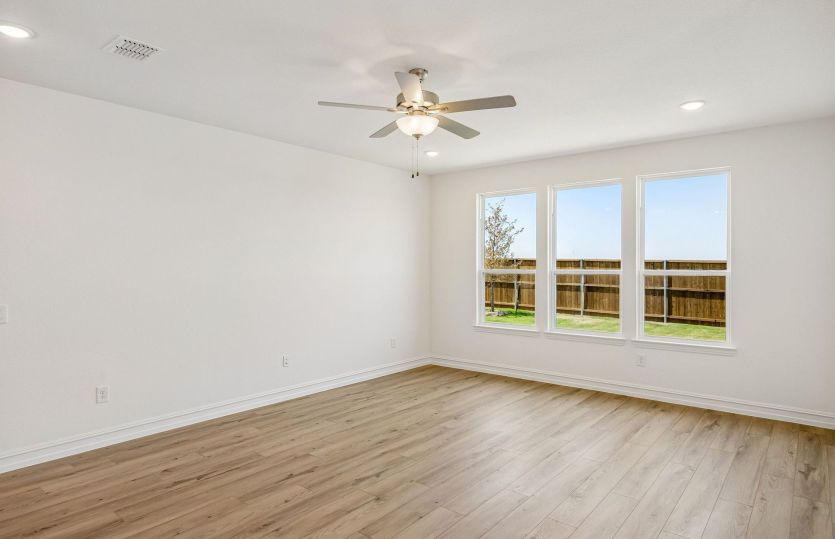 Large windows in gathering room