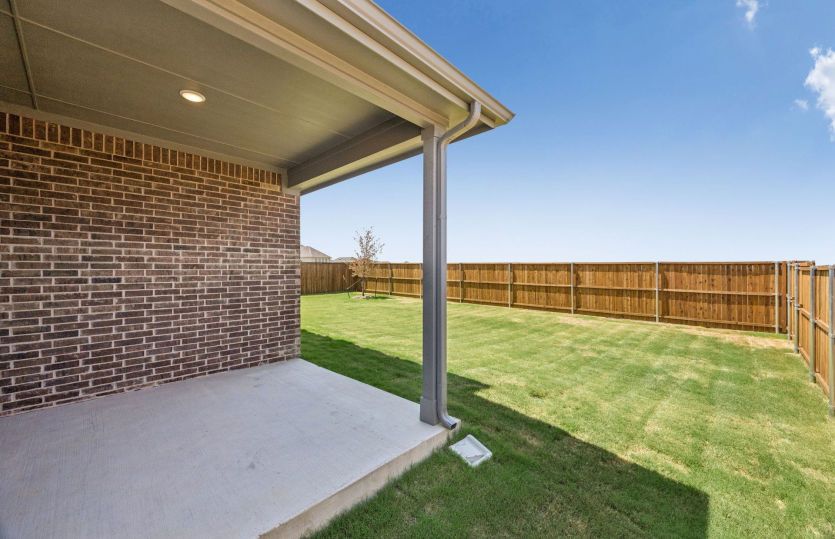 Built-in covered back patio
