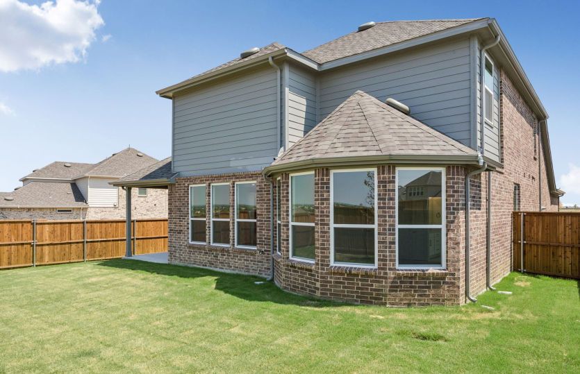 Fenced-in backyard