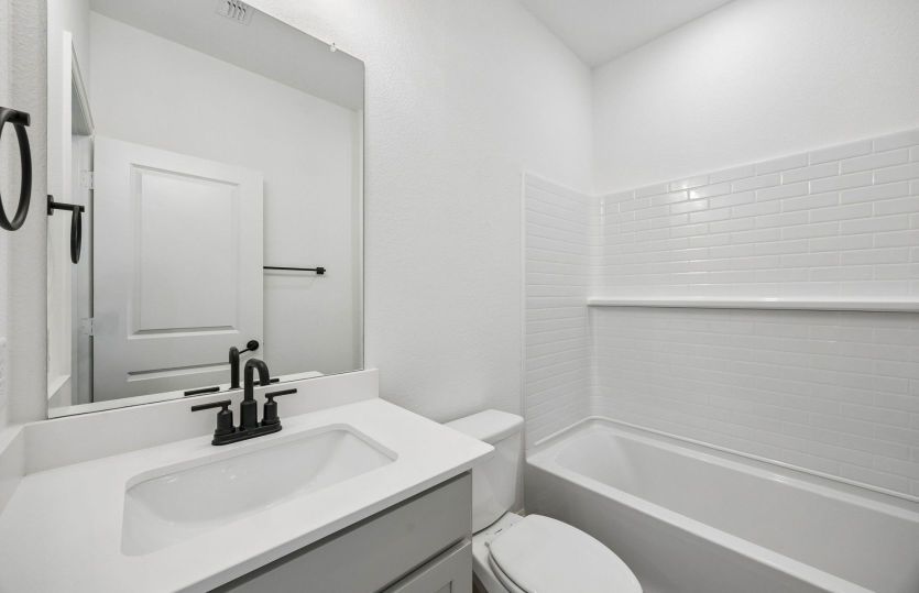 Secondary bath on first level